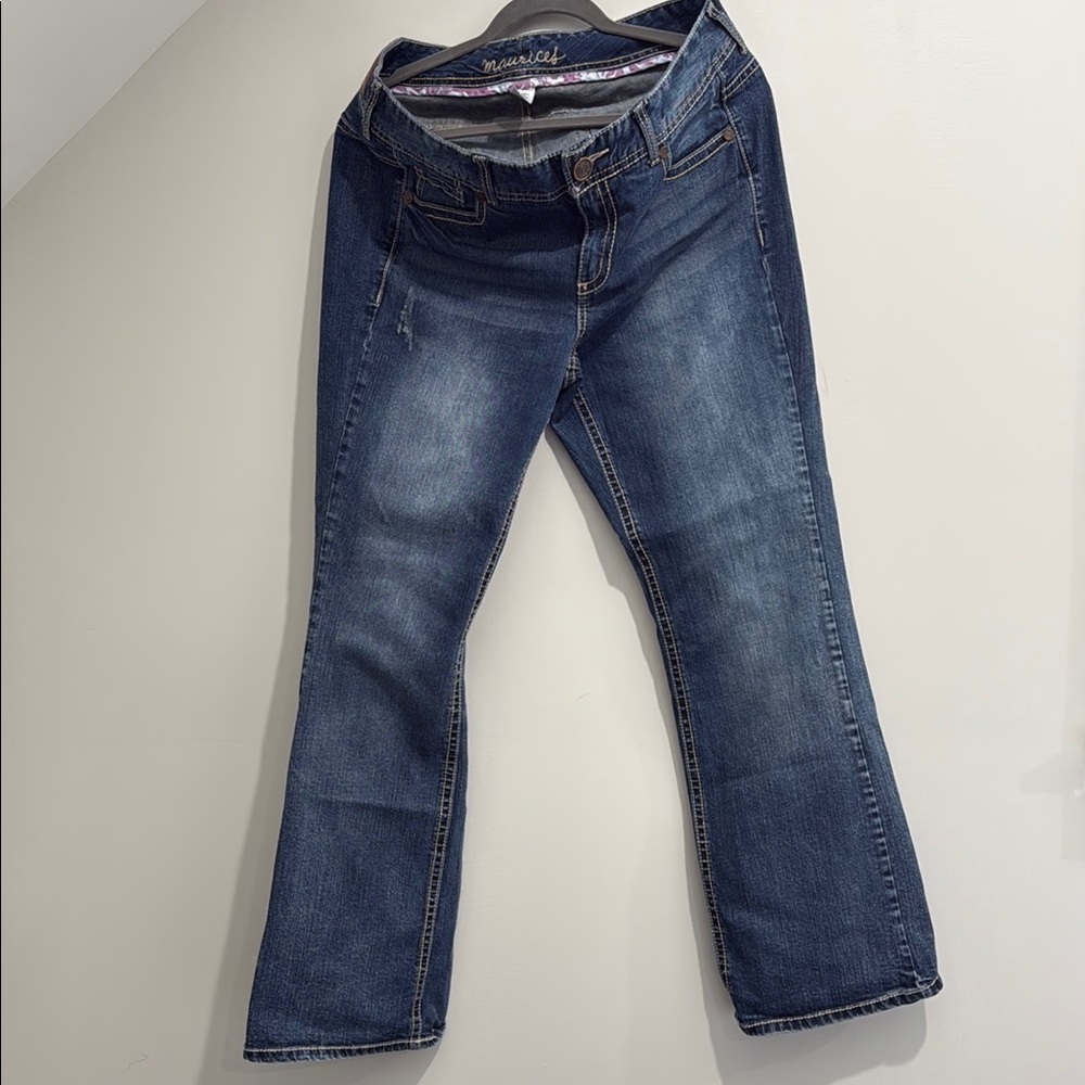 Maurices Dark Blue Flare Jeans